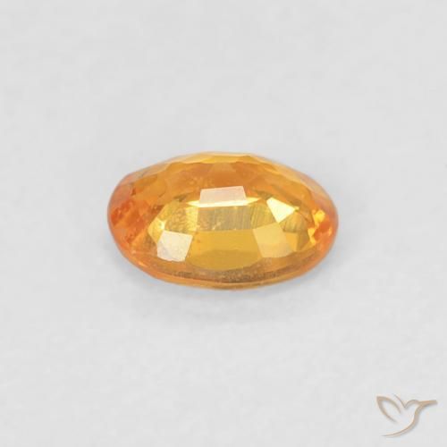 Hilo de espesartita Naranja intenso natural de 0.39 ct, Ovalada, VS