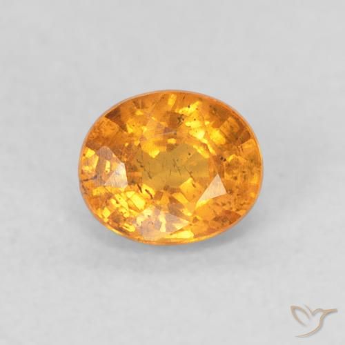 0.59ct Natural Naranja medio Hilo de espesartita, Ovalada, VS