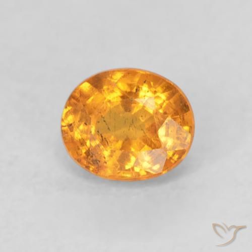 Hilo de espesartita Naranja medio natural de 0.59 ct, Ovalada, VS