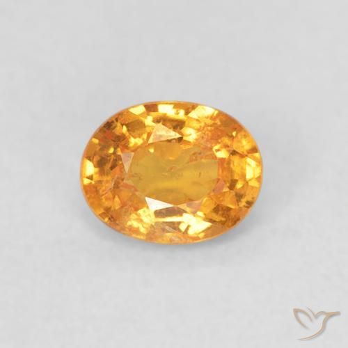 0.43ct Natural Dorado naranja Hilo de espesartita, Ovalada, VS
