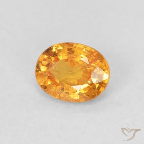 Hilo de espesartita Dorado naranja natural de 0.43 ct, Ovalada, VS