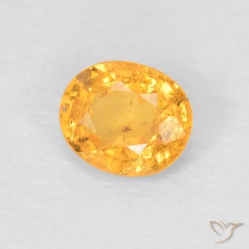Hilo de espesartita Dorado naranja oscuro natural de 0.52 ct, Ovalada, VS