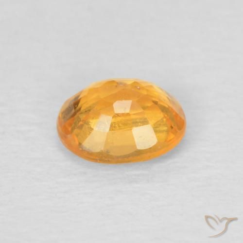 Hilo de espesartita Dorado naranja oscuro natural de 0.52 ct, Ovalada, VS