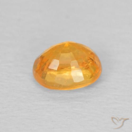 Hilo de espesartita Dorado naranja oscuro natural de 0.58 ct, Ovalada, VS