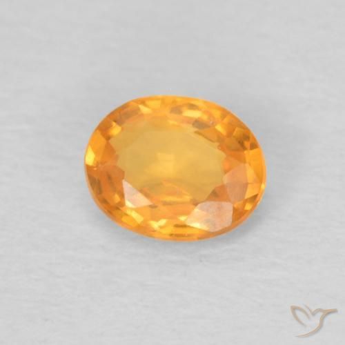 Hilo de espesartita Naranja albaricoque natural de 0.44 ct, Ovalada, VS