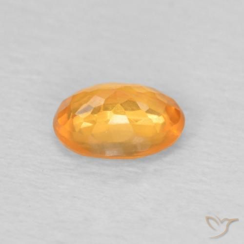 Hilo de espesartita Naranja albaricoque natural de 0.44 ct, Ovalada, VS