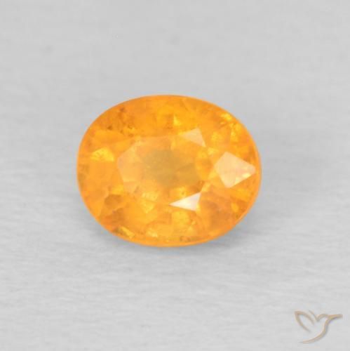Hilo de espesartita Dorado naranja natural de 0.61 ct, Ovalada, VS
