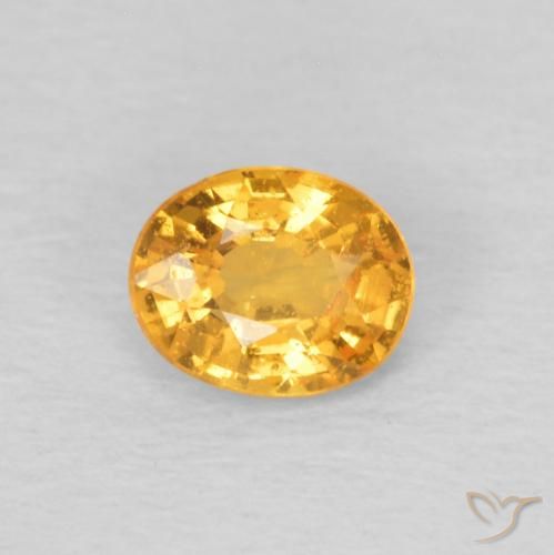 0.43ct Natural Dorado naranja Hilo de espesartita, Ovalada, VS