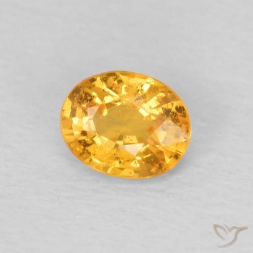 Hilo de espesartita Dorado naranja natural de 0.43 ct, Ovalada, VS