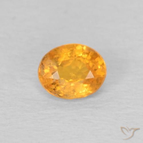 0.36ct Natural Naranja medio Hilo de espesartita, Ovalada, VS-SI