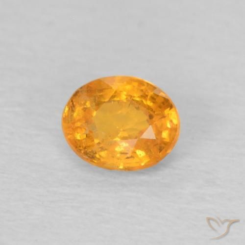 Hilo de espesartita Naranja medio natural de 0.36 ct, Ovalada, VS-SI