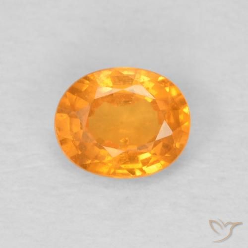 0.48ct Natural Naranja intenso Hilo de espesartita, Ovalada, VS