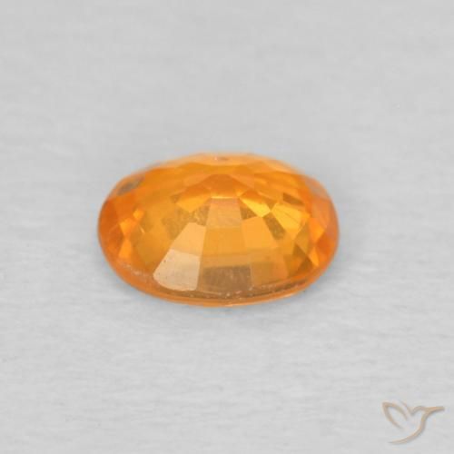 Hilo de espesartita Naranja intenso natural de 0.48 ct, Ovalada, VS