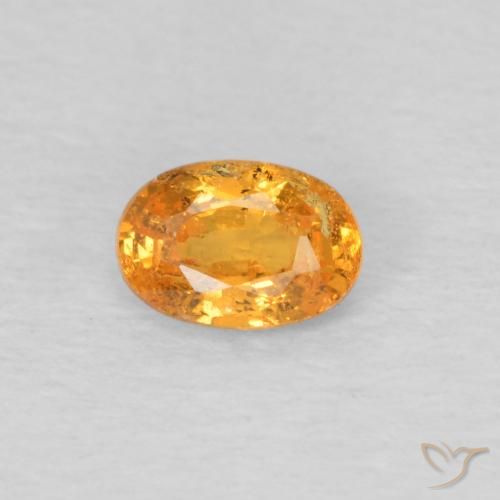 0.33ct Natural Naranja miel Hilo de espesartita, Ovalada, VS-SI