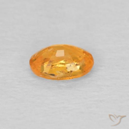 Hilo de espesartita Naranja miel natural de 0.33 ct, Ovalada, VS-SI