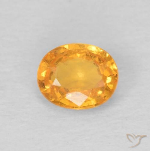 0.49ct Natural Medium Light-Orange Hilo de espesartita, Ovalada, VS