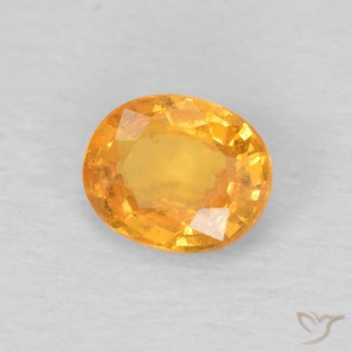 Hilo de espesartita Medium Light-Orange natural de 0.49 ct, Ovalada, VS