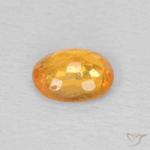 Hilo de espesartita Medium Light-Orange natural de 0.49 ct, Ovalada, VS