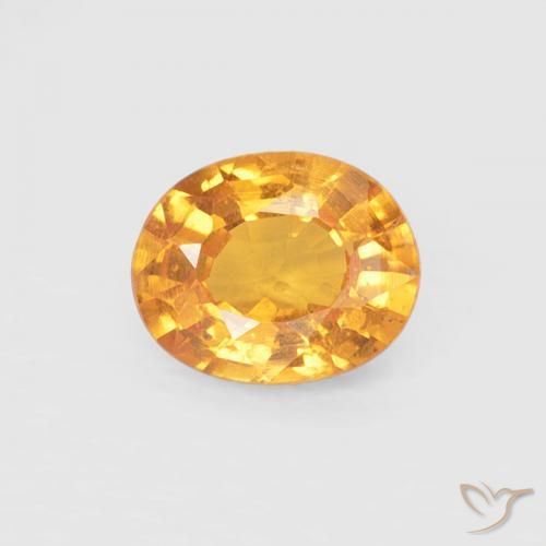 0.43ct Natural Naranja medio Hilo de espesartita, Ovalada, VS