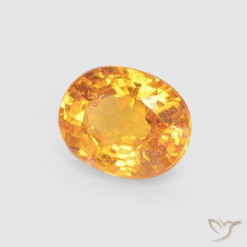 Hilo de espesartita Naranja albaricoque natural de 0.57 ct, Ovalada, VS