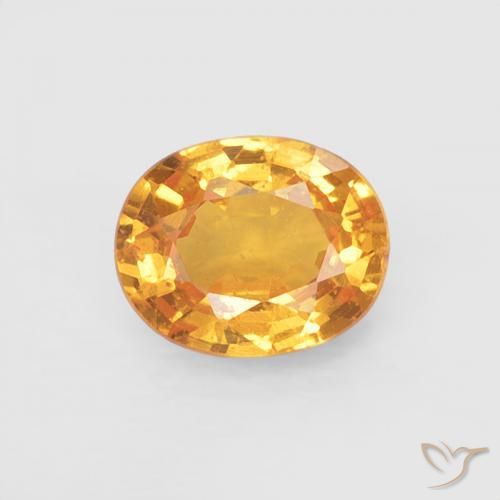0.51ct Natural Medium Light-Orange Hilo de espesartita, Ovalada, VS