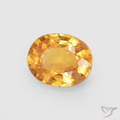 Hilo de espesartita Medium Light-Orange natural de 0.51 ct, Ovalada, VS