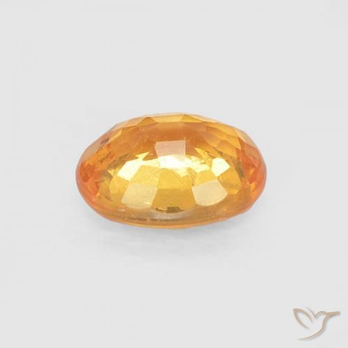 Hilo de espesartita Medium Light-Orange natural de 0.51 ct, Ovalada, VS