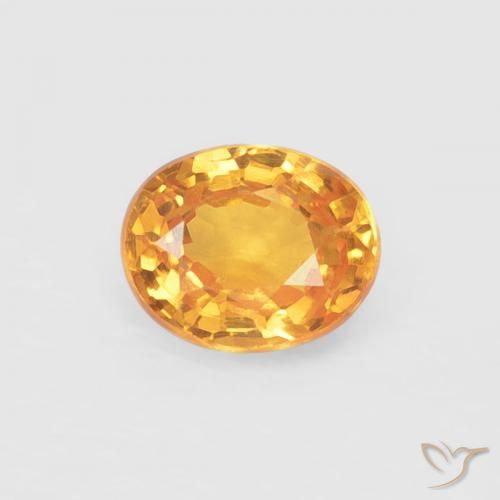 0.45ct Natural Dorado naranja Hilo de espesartita, Ovalada, VS