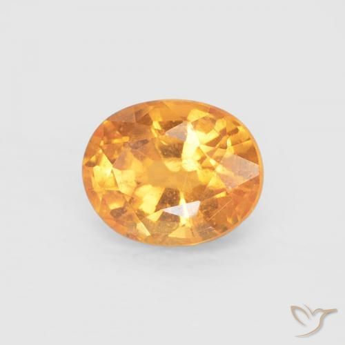 Hilo de espesartita Naranja medio natural de 0.50 ct, Ovalada, VS