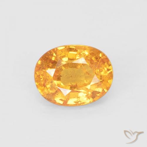 0.54ct Natural Naranja medio Hilo de espesartita, Ovalada, VS