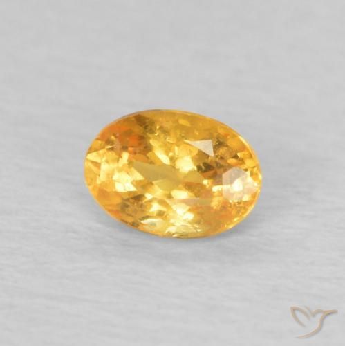 Hilo de espesartita Dorado claro natural de 0.22 ct, Ovalada, VS