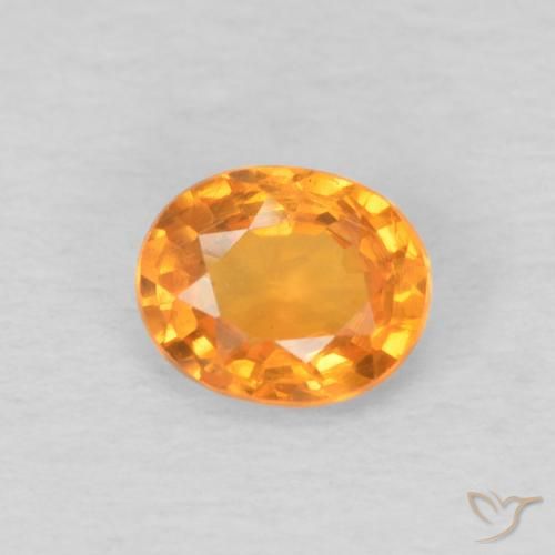 0.47ct Natural Naranja miel Hilo de espesartita, Ovalada, VS