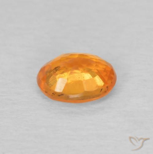 Hilo de espesartita Naranja miel natural de 0.47 ct, Ovalada, VS