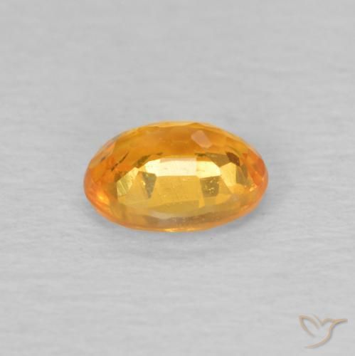 Hilo de espesartita Naranja albaricoque natural de 0.45 ct, Ovalada, VS