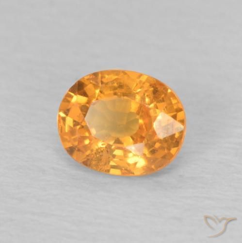 Hilo de espesartita Naranja claro natural de 0.50 ct, Ovalada, VS