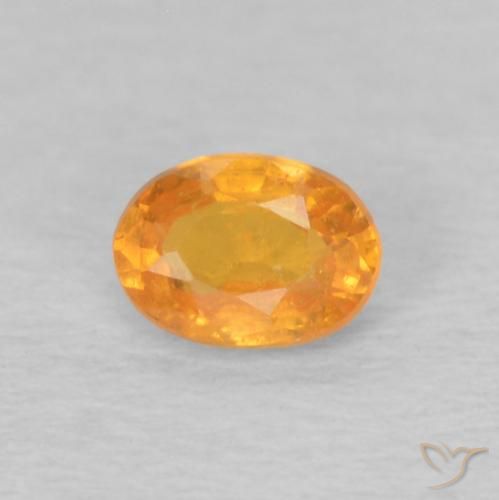 0.24ct Natural Naranja miel Hilo de espesartita, Ovalada, VS
