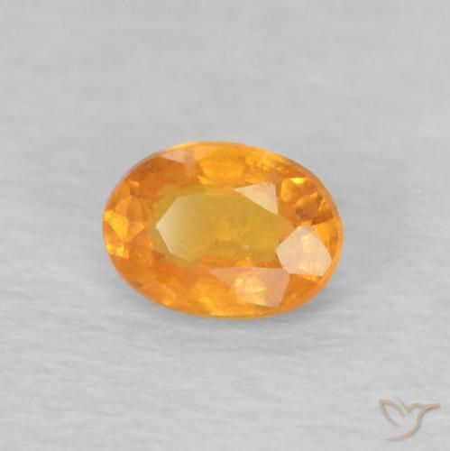 Hilo de espesartita Naranja miel natural de 0.24 ct, Ovalada, VS