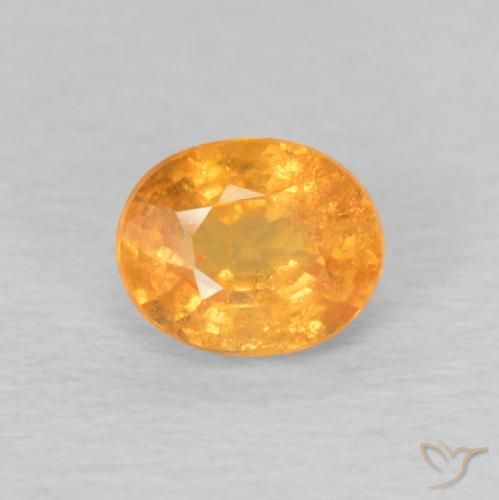 0.62ct Natural Naranja intenso Hilo de espesartita, Ovalada, VS
