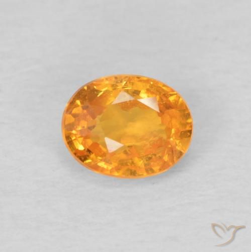 0.50ct Natural Naranja intenso Hilo de espesartita, Ovalada, VS