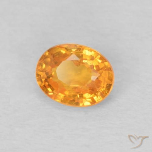 Hilo de espesartita Naranja intenso natural de 0.50 ct, Ovalada, VS