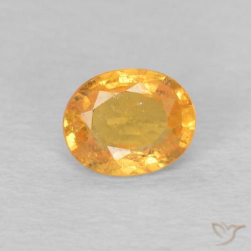 0.41ct Natural Naranja claro Hilo de espesartita, Ovalada, VS-SI