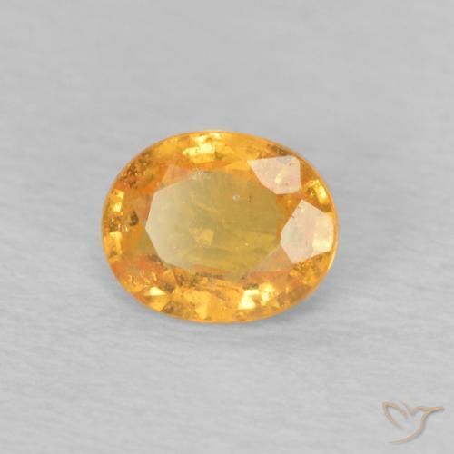 Hilo de espesartita Naranja claro natural de 0.41 ct, Ovalada, VS-SI