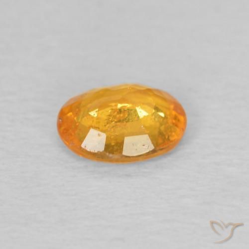 Hilo de espesartita Naranja claro natural de 0.41 ct, Ovalada, VS-SI