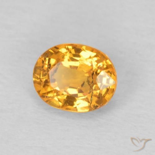 Hilo de espesartita Naranja miel natural de 0.56 ct, Ovalada, VS-SI