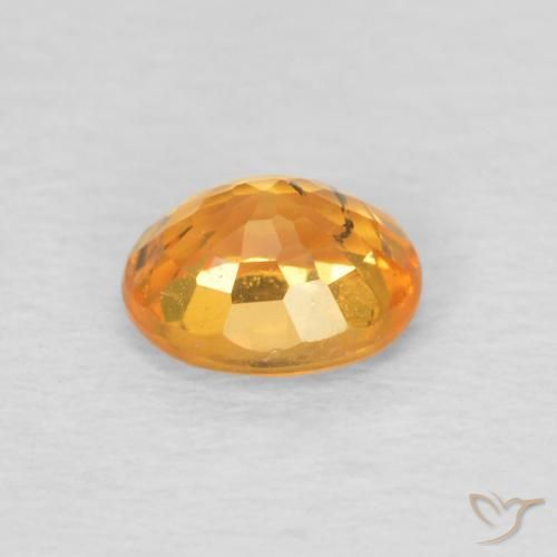Hilo de espesartita Naranja miel natural de 0.56 ct, Ovalada, VS-SI