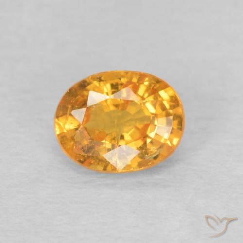 0.46ct Natural Naranja medio Hilo de espesartita, Ovalada, VS-SI
