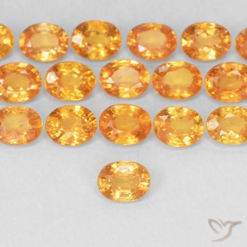 0.24ct Natural Naranja albaricoque Hilo de espesartita, Ovalada, VS