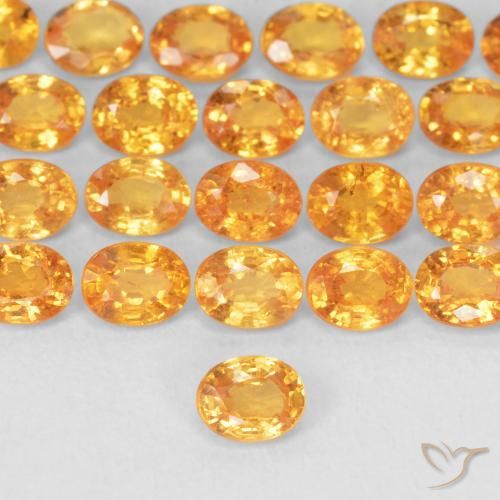 0.26ct Natural Naranja albaricoque Hilo de espesartita, Ovalada, VS