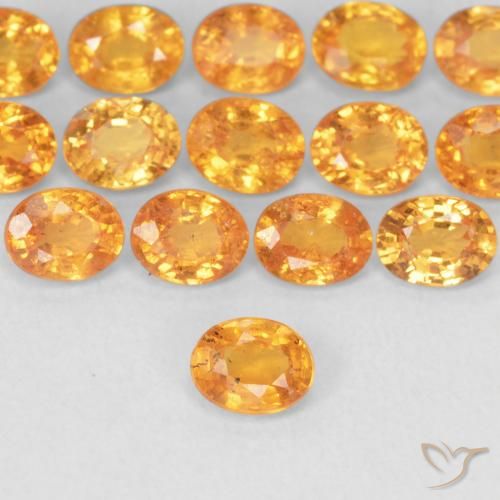 0.28ct Natural Naranja medio Hilo de espesartita, Ovalada, VS