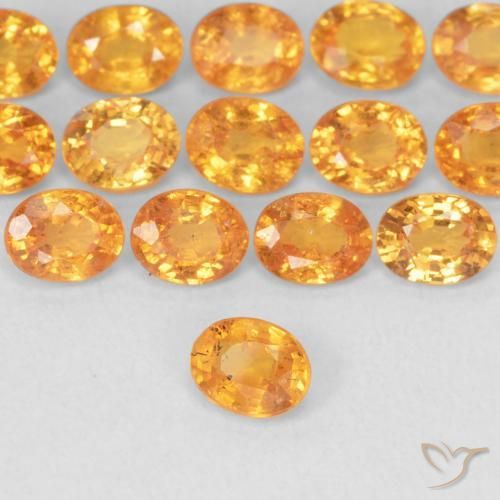 Hilo de espesartita Naranja medio natural de 0.28 ct, Ovalada, VS